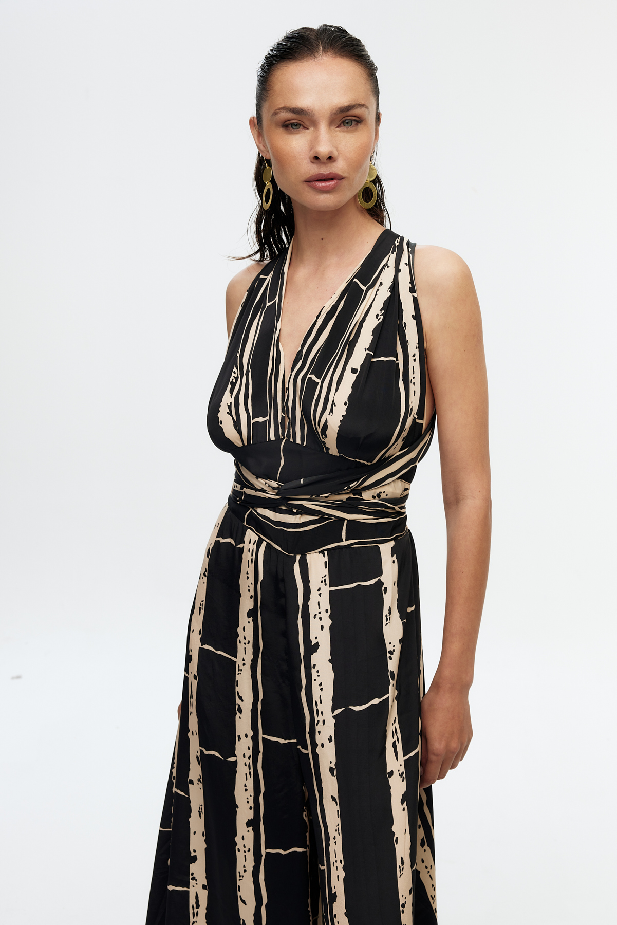 Kușaklı  maxi tulum