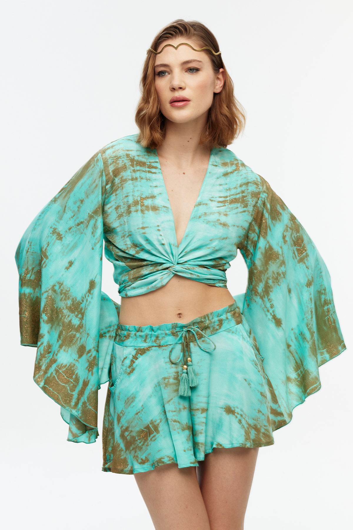 Crop top şort etek takım