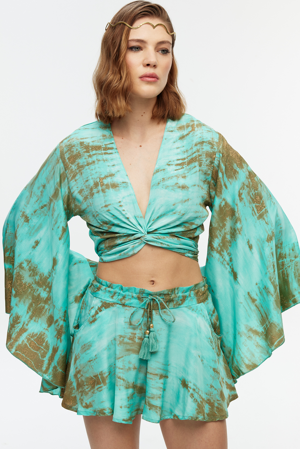 Crop top şort etek takım