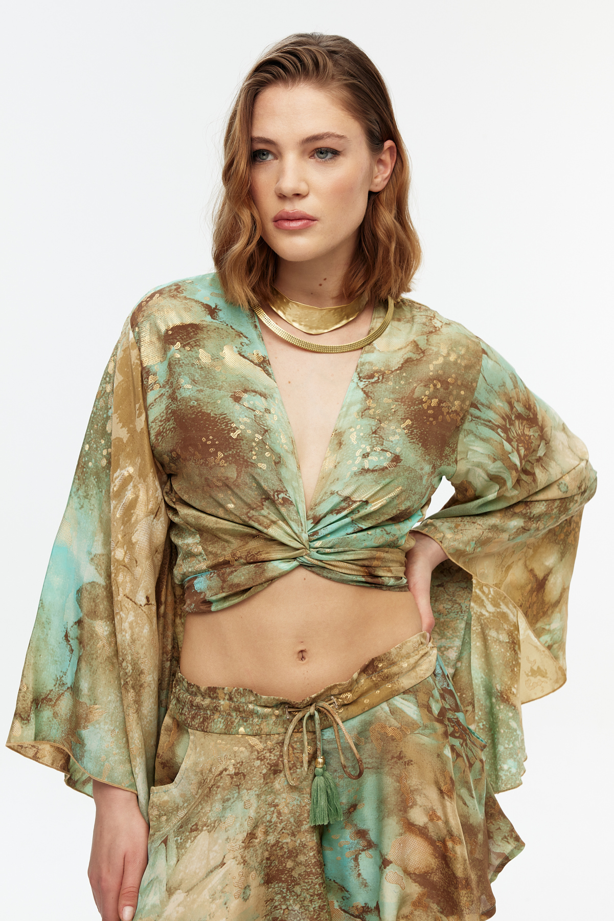 Crop top şort etek takım