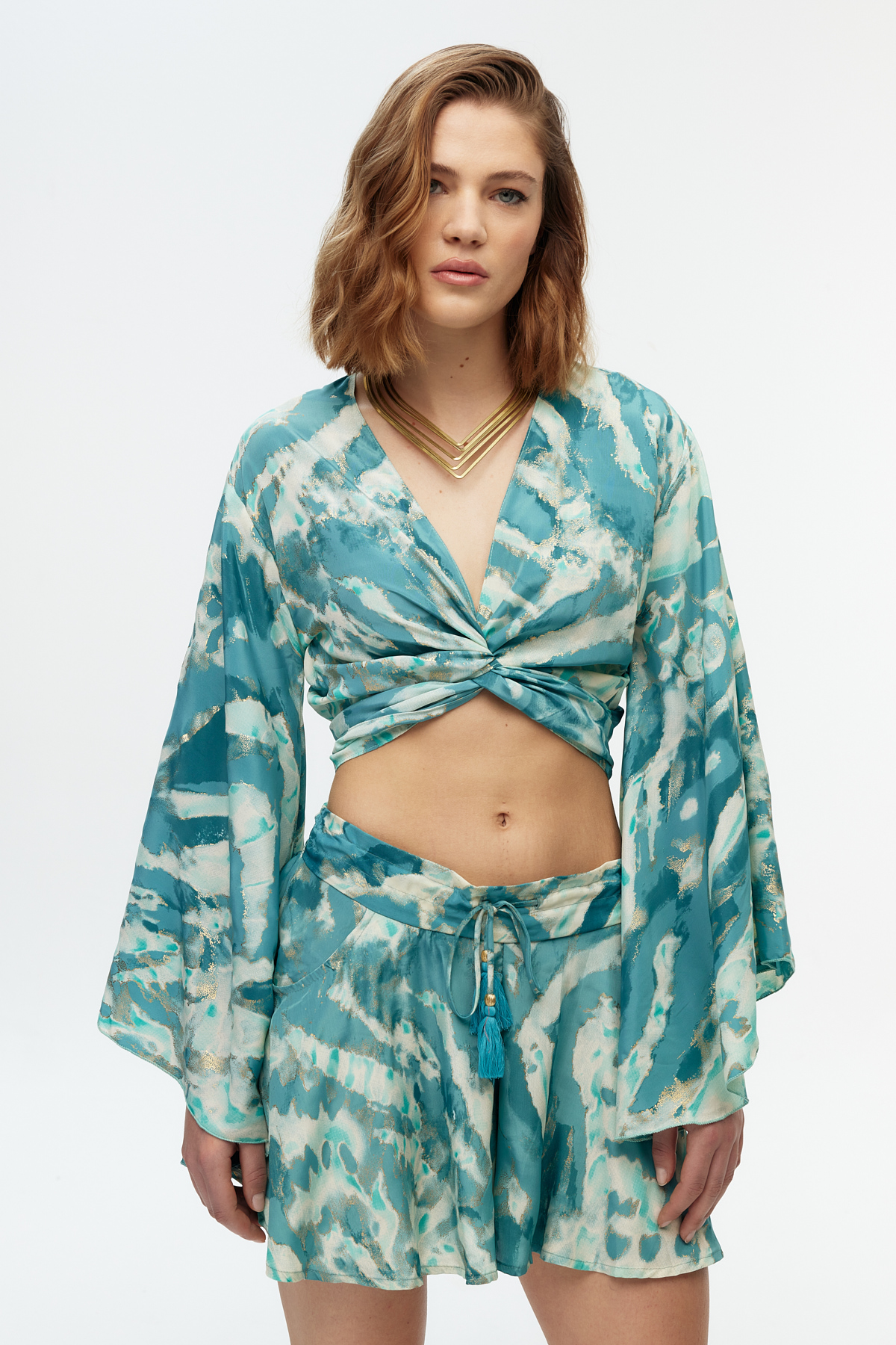 Crop top şort etek takım