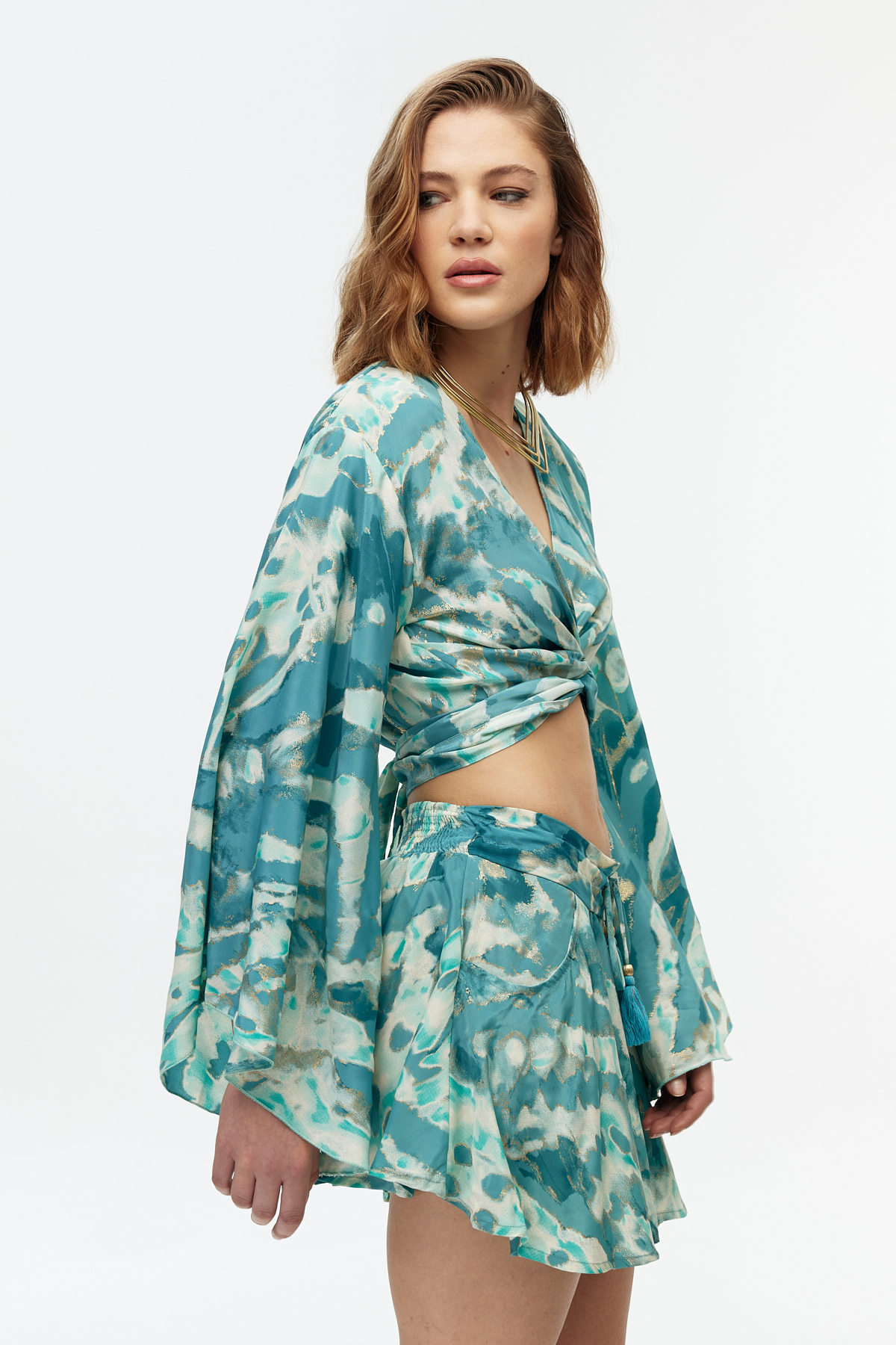 Crop top şort etek takım