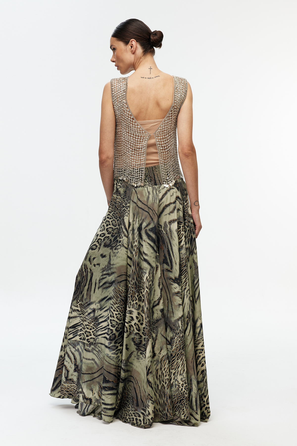 Palazzo geniş paça etek pantolon