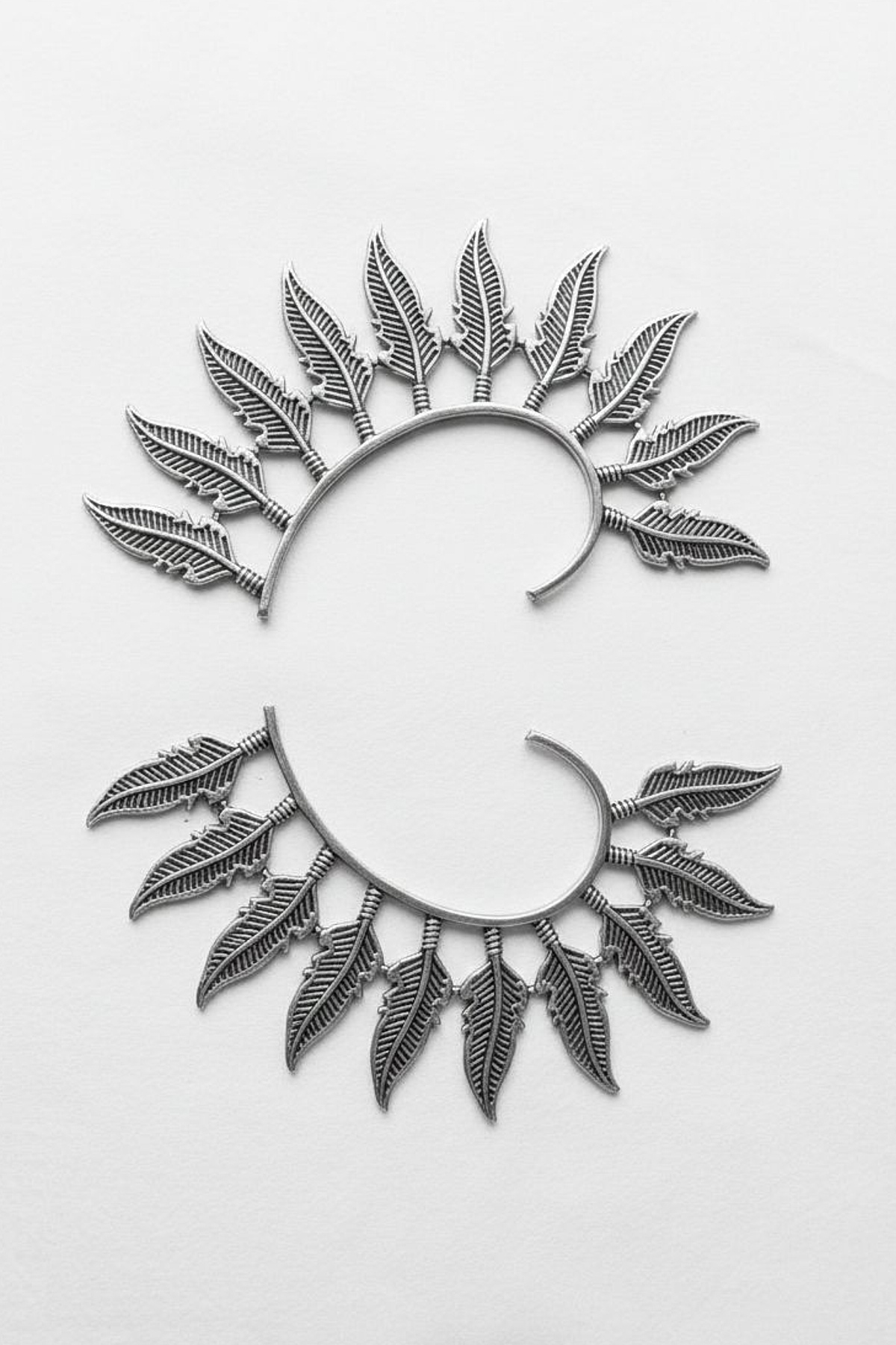 Silver Laurel Ear Cuff 2
