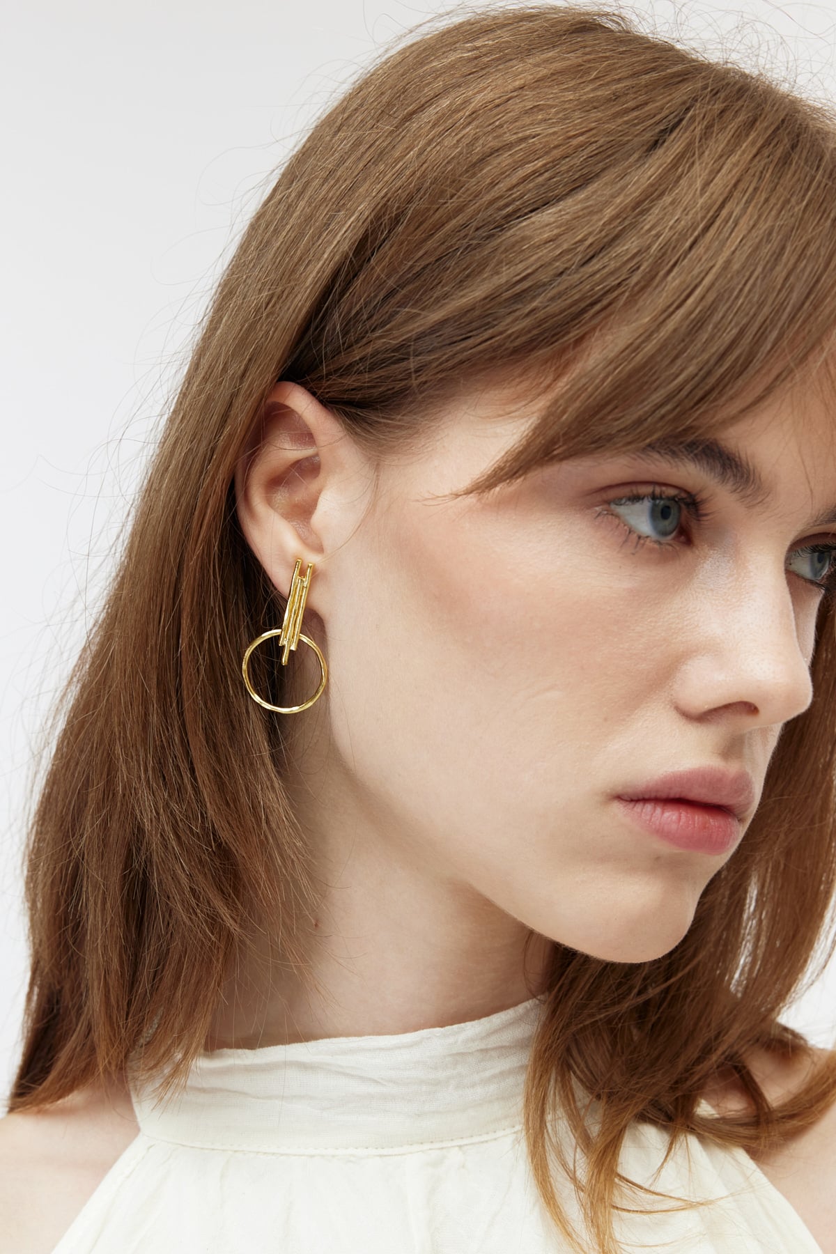 Minimal Gold Halka Küpe