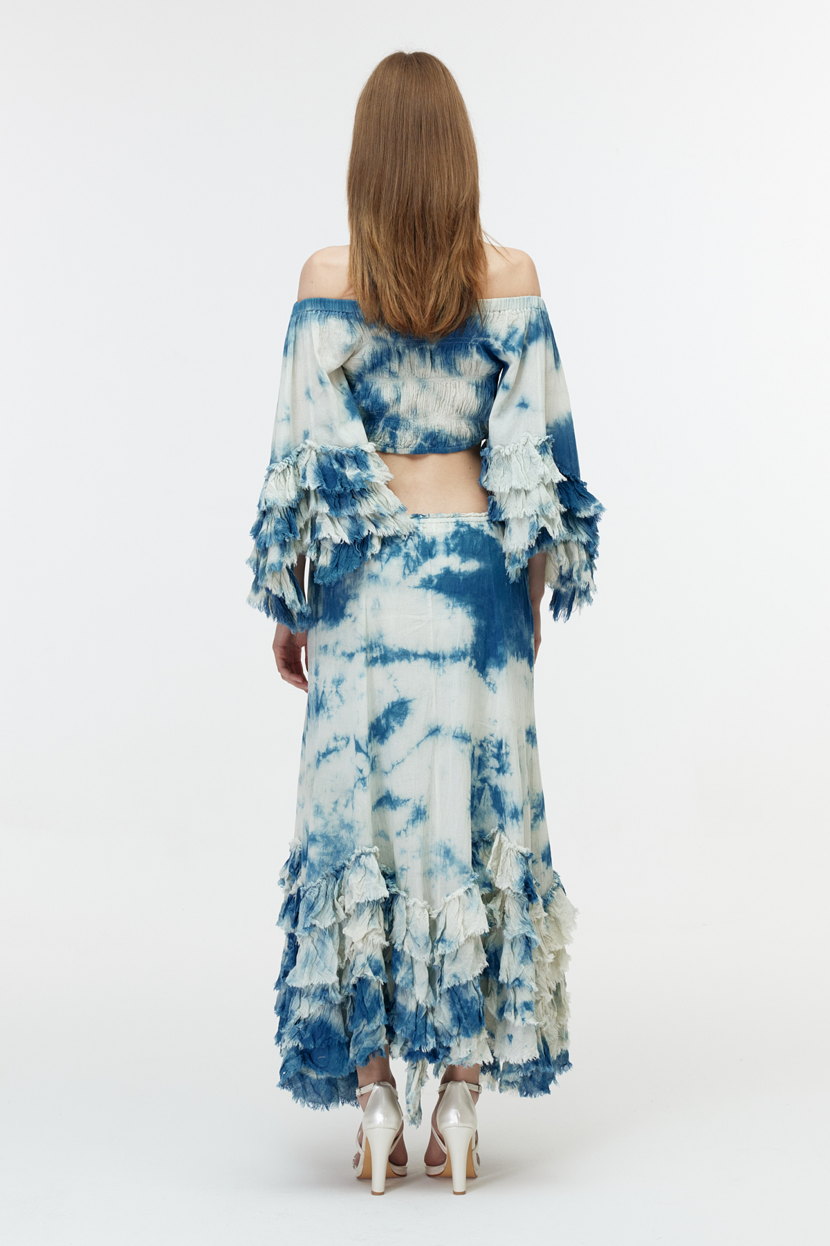 Batik cotton ruffle detaylı top 5