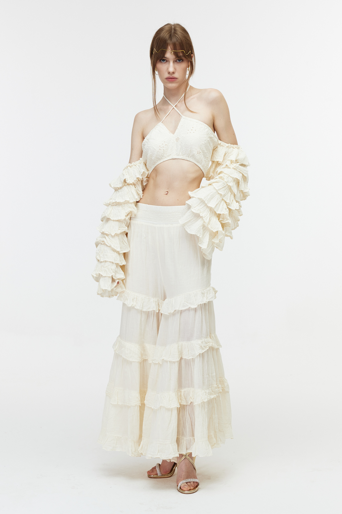 Ekru cotton bolero