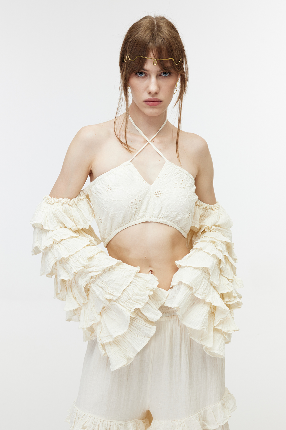 Ekru cotton bolero